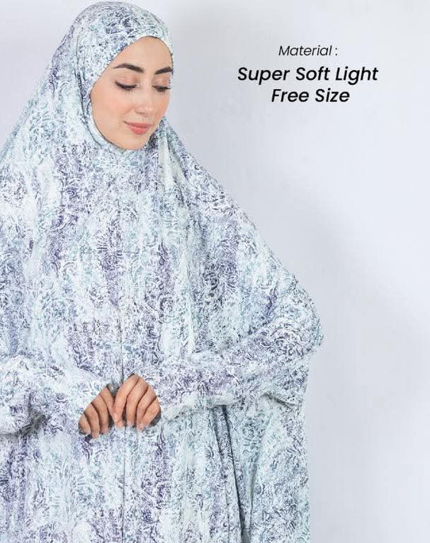 Two-Piece Prayer Set | Prayer Set |Batwing Sleeve Hijab & Elastic Skirt | Islamic Clothes