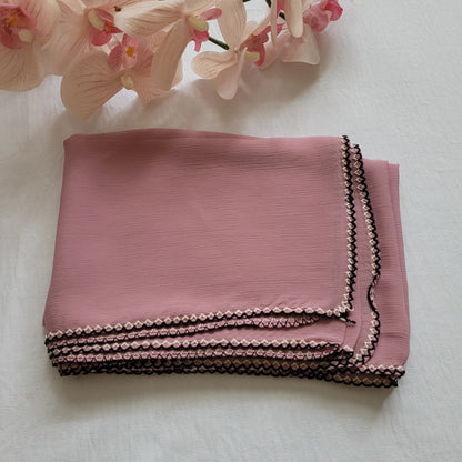Chiffon Crepe Hijab / Hand-Stitched Edges