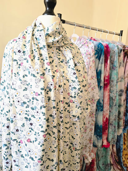 Zahraty Modest Prayer Dress for Women – Soft Cotton Viscose Abaya with Attached Hijab