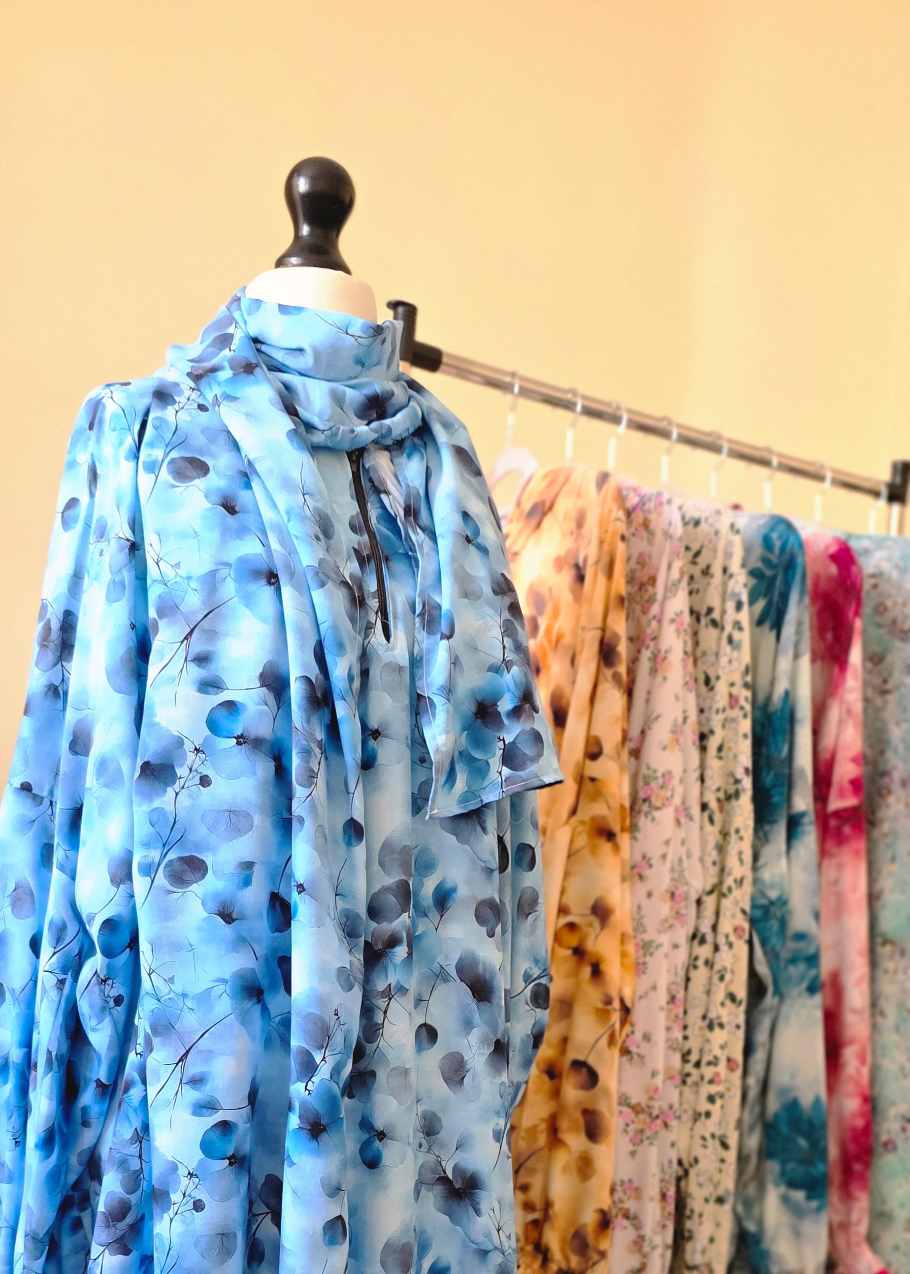 Zahraty prayer dress displayed on hanger – modest and elegant design