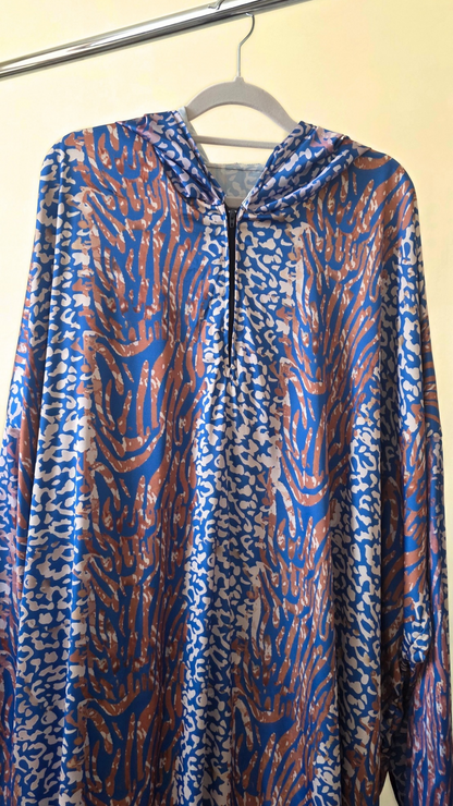 Luxurious Silk Prayer Dress – Soft Satin with Attached Hijab