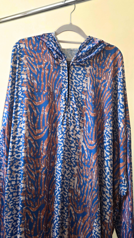 Luxurious Silk Prayer Dress – Soft Satin with Attached Hijab