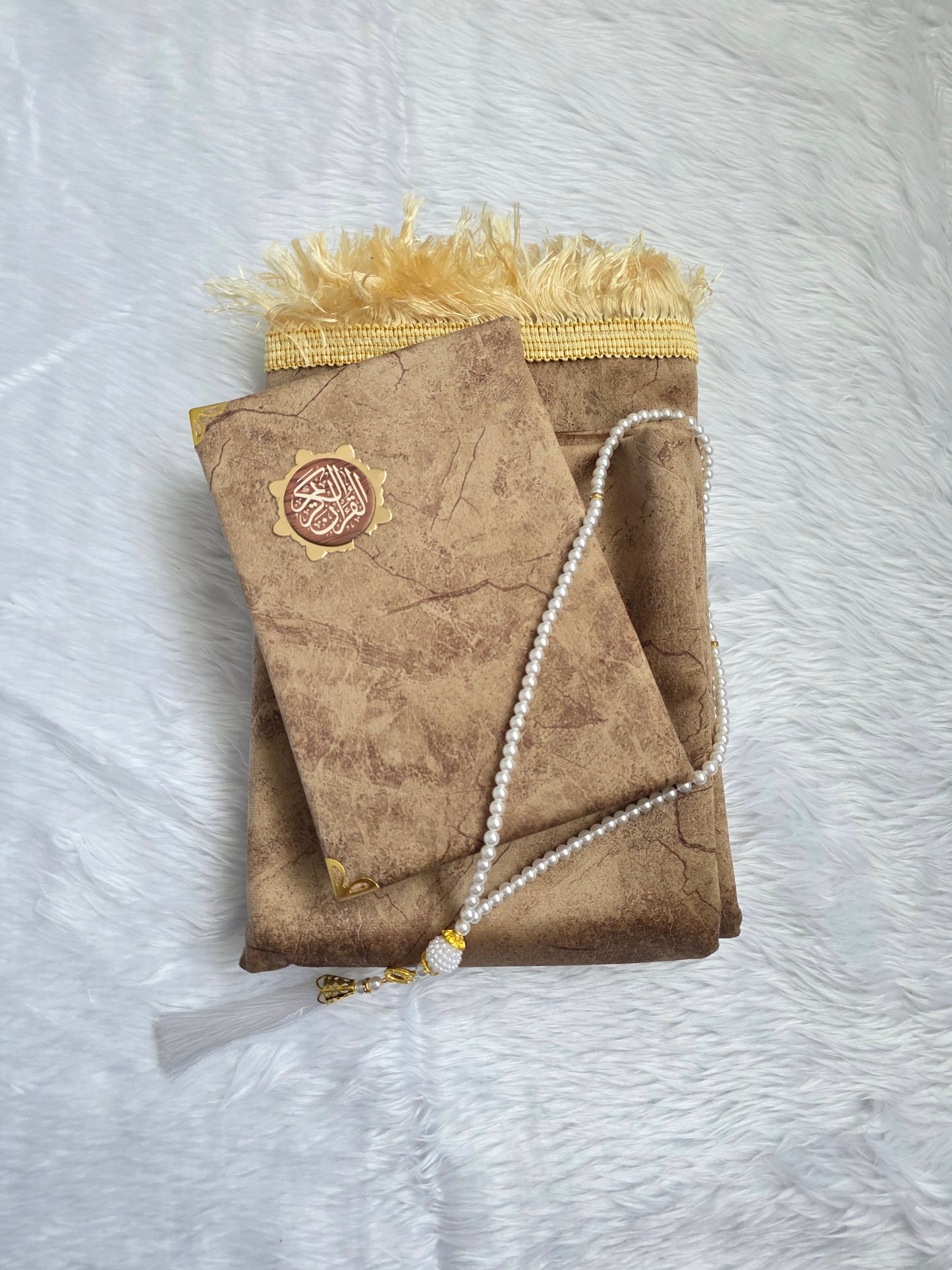 Ramadan Quran & Prayer Mat Gift Set with free Tasbih – Arabic Quran | Islamic Gifts UK