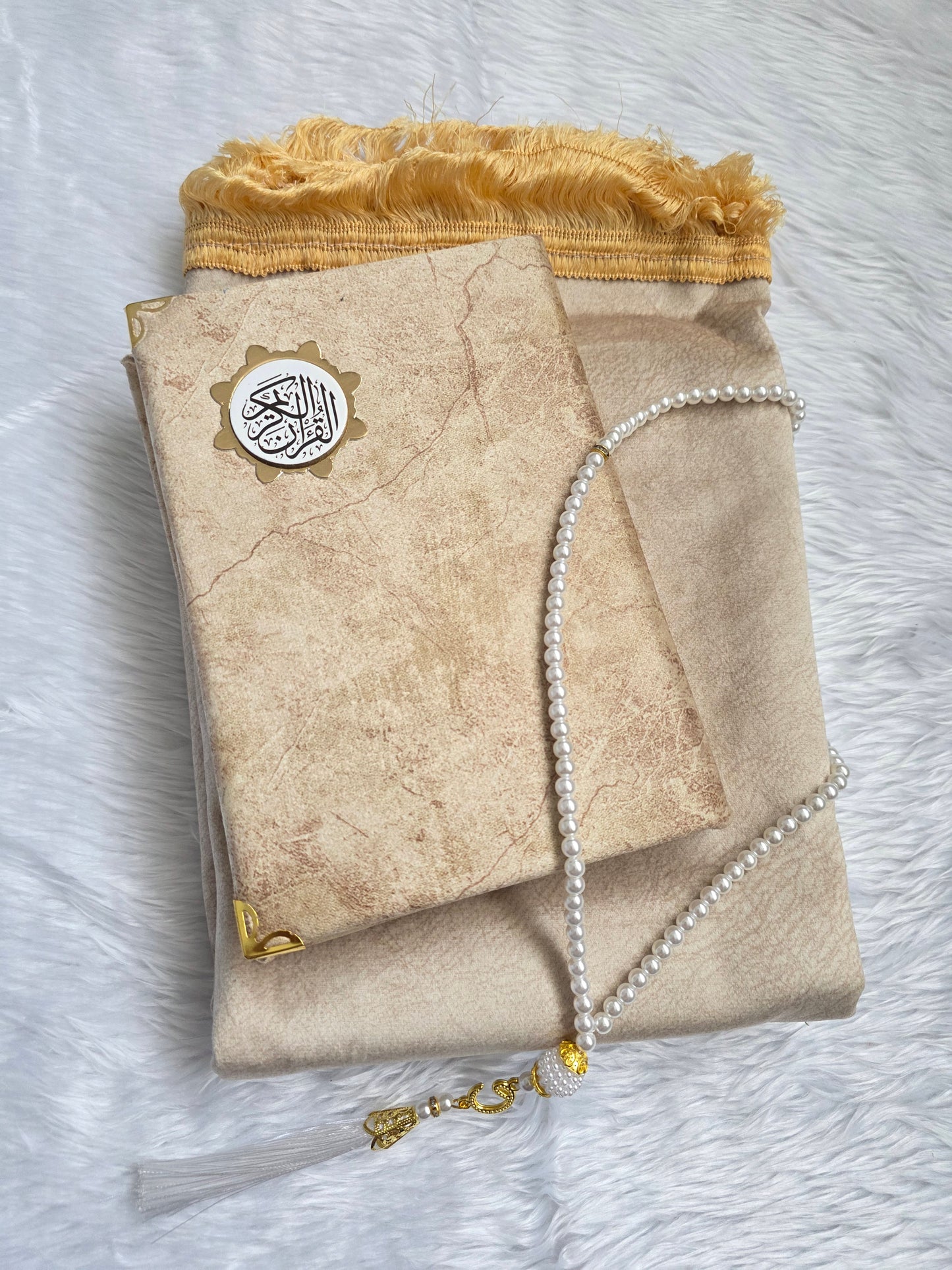 Ramadan Quran & Prayer Mat Gift Set with free Tasbih – Arabic Quran | Islamic Gifts UK