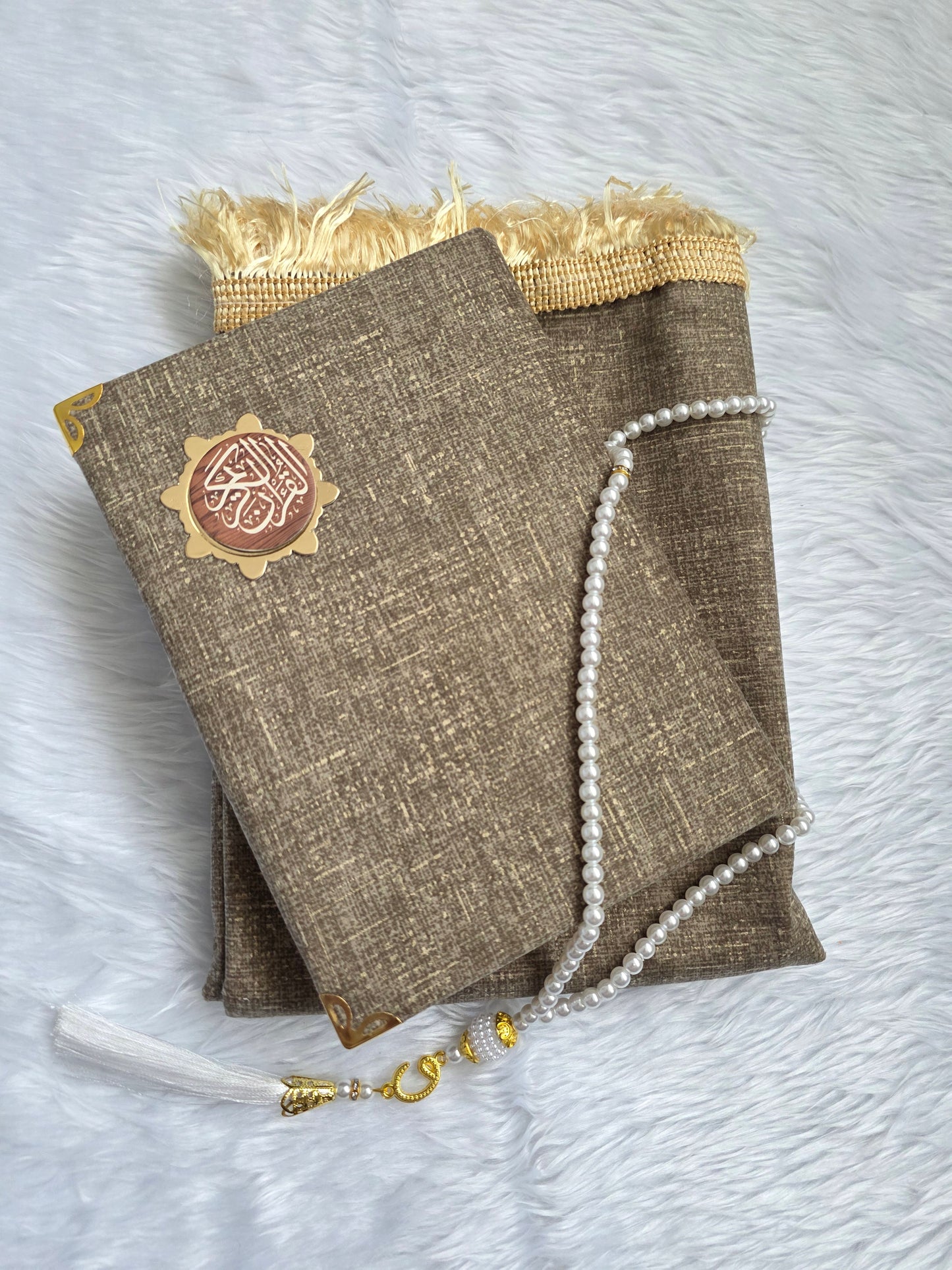 Ramadan Quran & Prayer Mat Gift Set with free Tasbih – Arabic Quran | Islamic Gifts UK