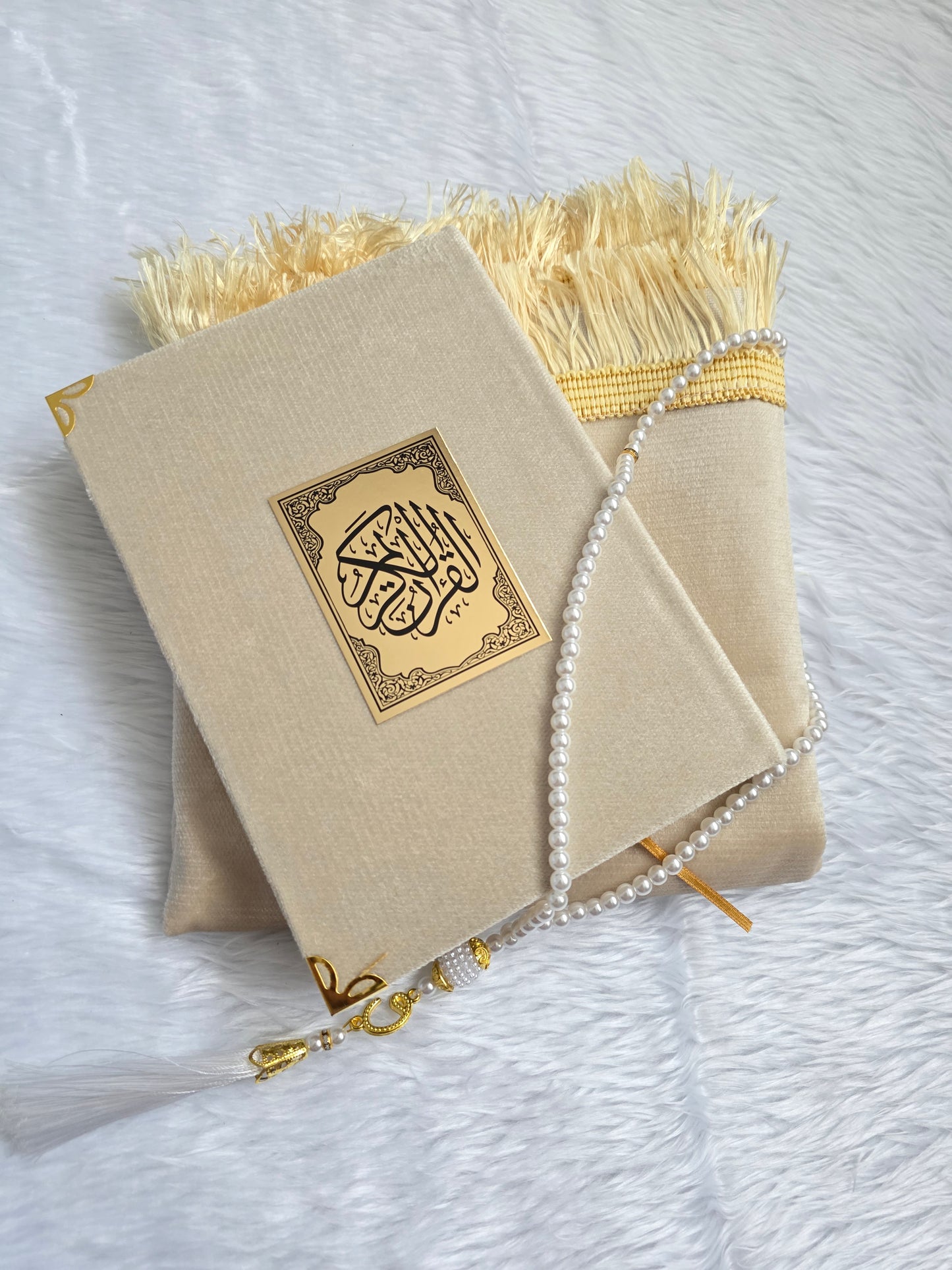 Ramadan Quran & Prayer Mat Gift Set with free Tasbih – Arabic Quran | Islamic Gifts UK
