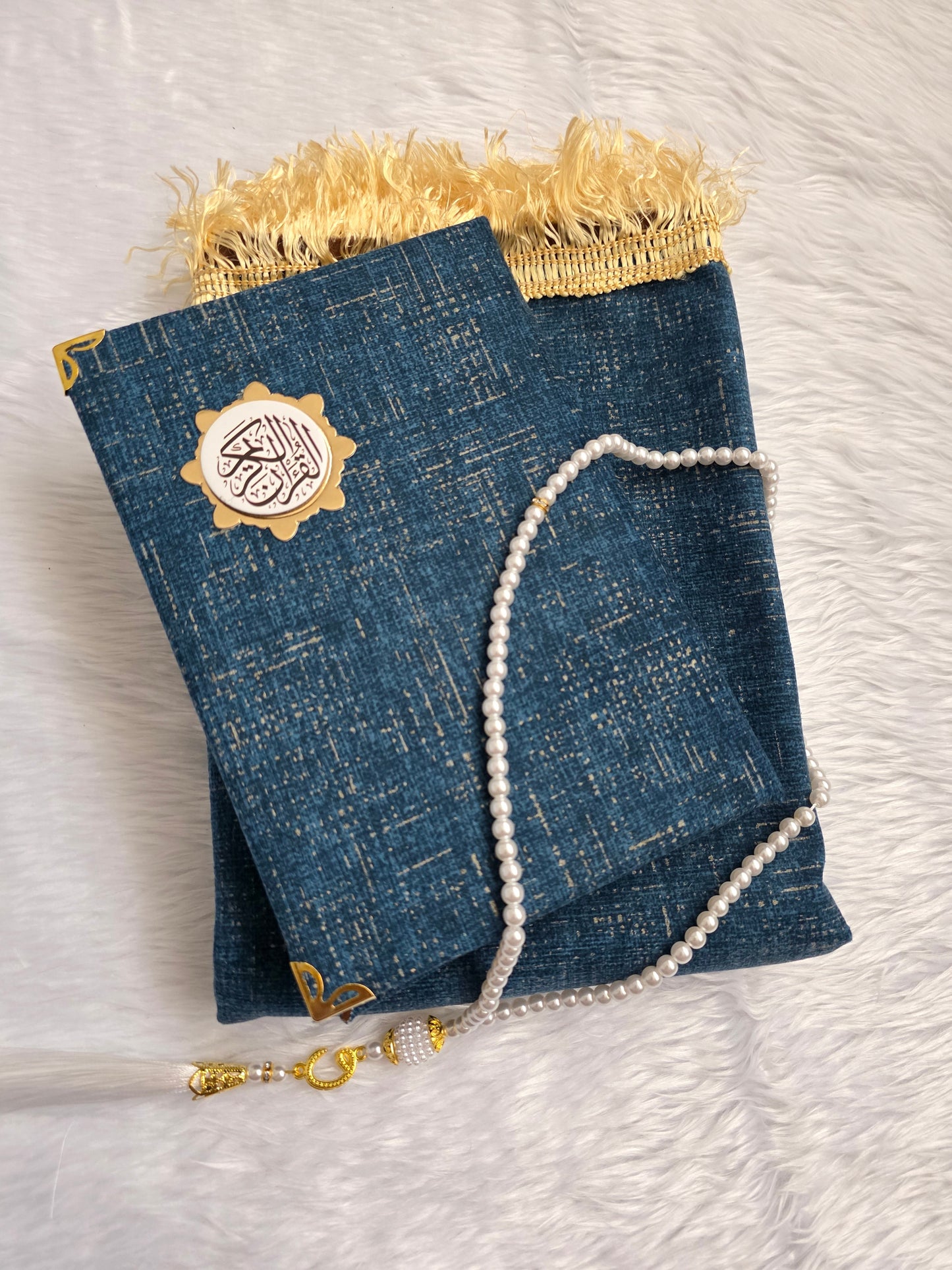 Ramadan Quran & Prayer Mat Gift Set with free Tasbih – Arabic Quran | Islamic Gifts UK