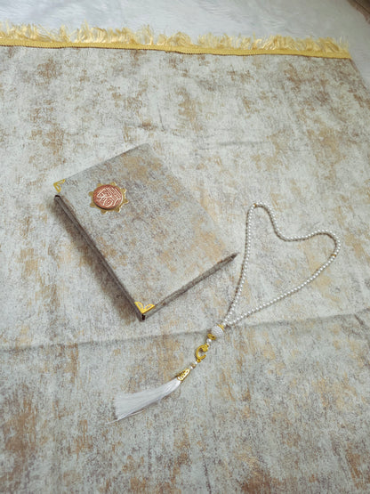 Ramadan Quran & Prayer Mat Gift Set with free Tasbih – Arabic Quran | Islamic Gifts UK