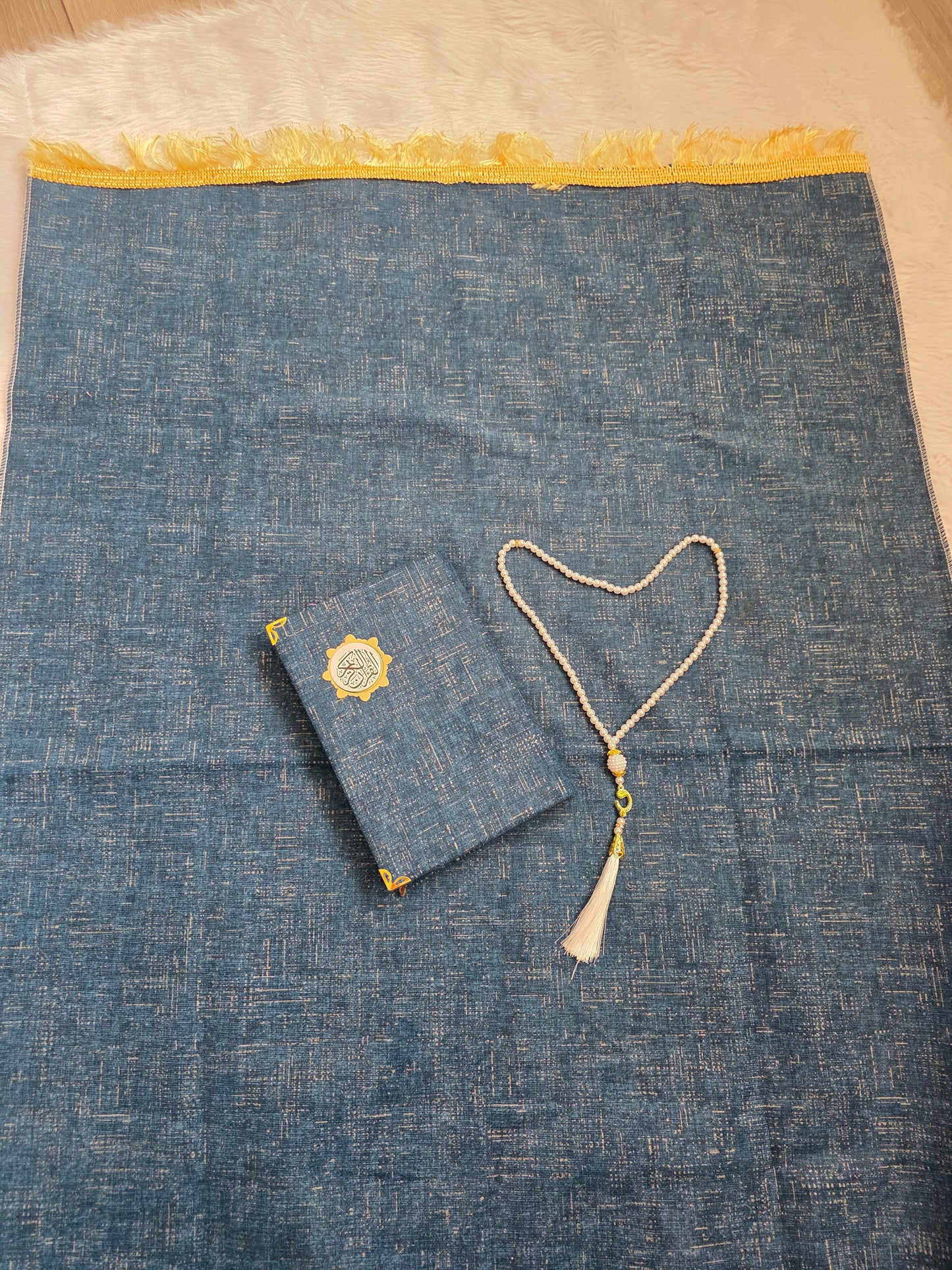 Ramadan Quran & Prayer Mat Gift Set with free Tasbih – Arabic Quran | Islamic Gifts UK