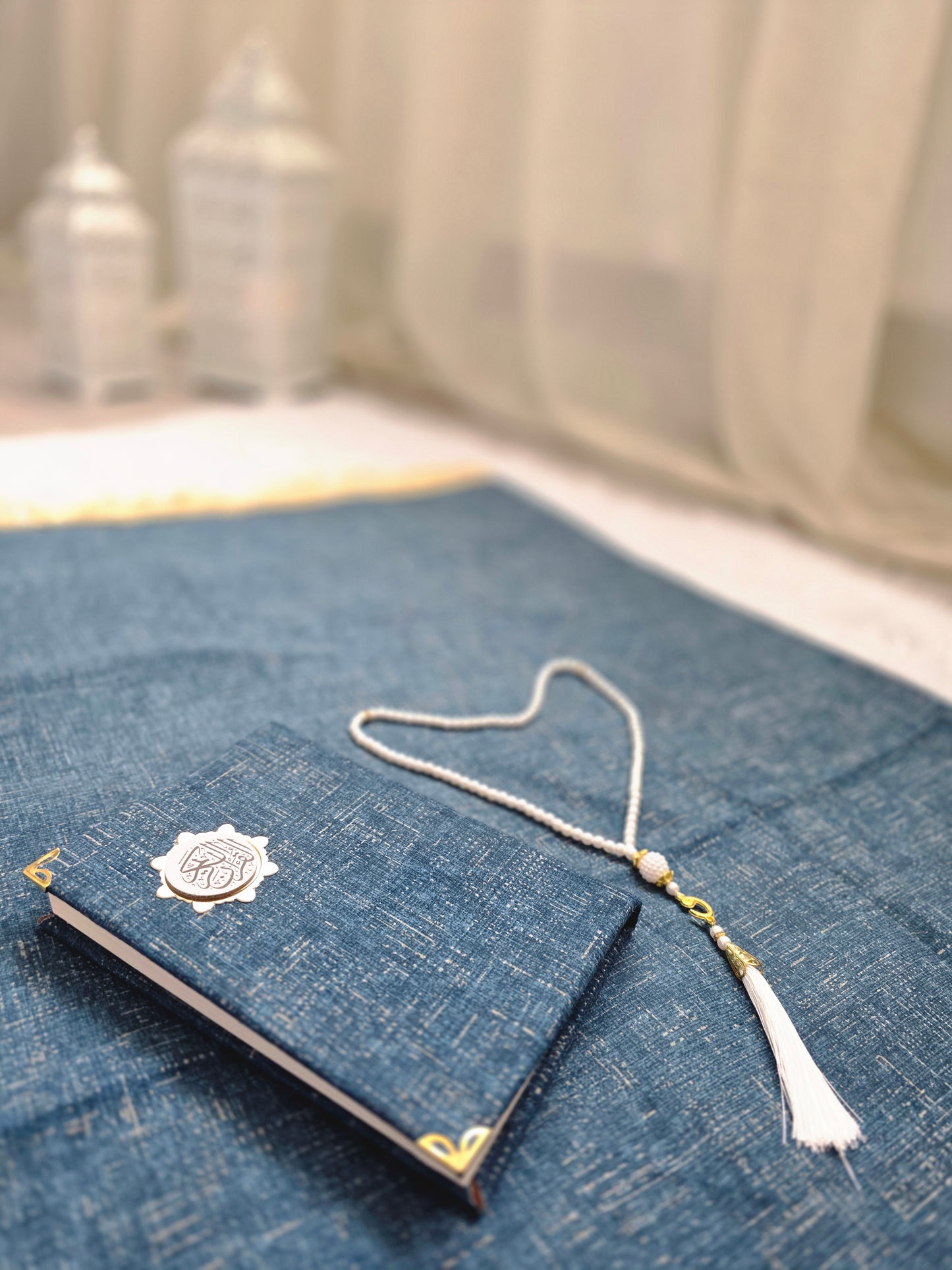 Ramadan Quran & Prayer Mat Gift Set with free Tasbih – Arabic Quran | Islamic Gifts UK