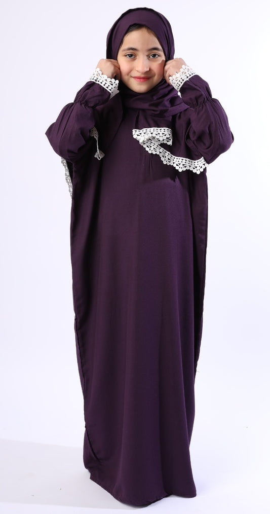 Girls Prayer Dress (Attached Hijab)