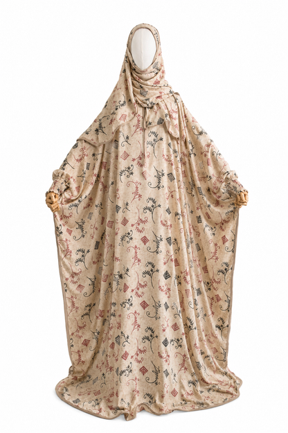 Zahraty Butterfly Prayer Dress – Modest Prayer Wear with Attached Hijab