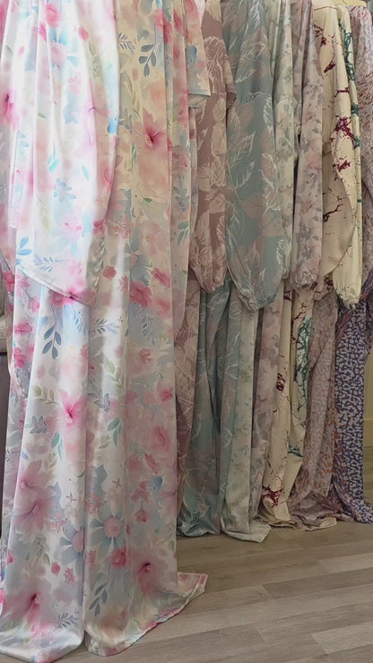 Luxurious Silk Prayer Dress – Soft Satin with Attached Hijab