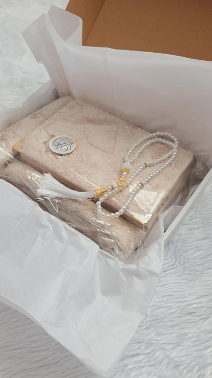 Ramadan Quran & Prayer Mat Gift Set with free Tasbih – Arabic Quran | Islamic Gifts UK